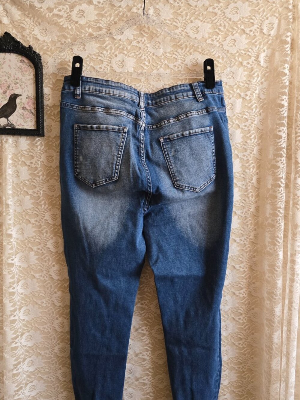 Plus Size Distressed - Ripped Jeggings - Stretch Jeans - boho - festival - alt - Picture 3 of 5